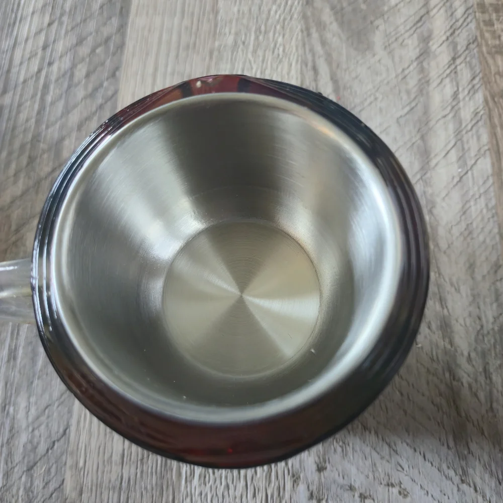 Unbranded NIB Stained Glass Mosaic Resin Mug Stainless Steel Liner 3.5" - Picture 4 of 8